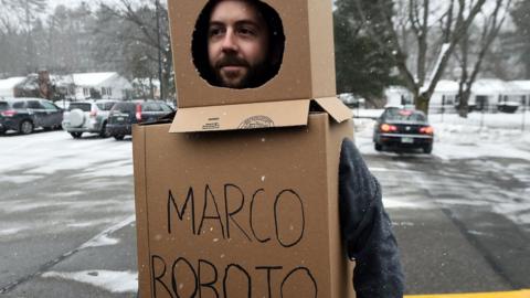 Marco Rubio protester