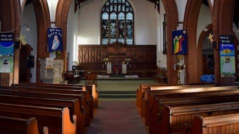The pews currently take up a lot of space at St Barnabas Church, York