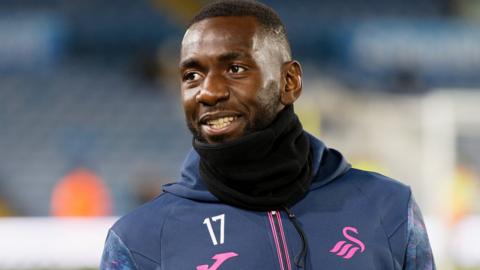 Yannick Bolasie before Swansea's game at Leeds