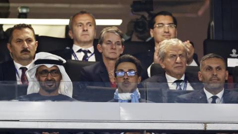 Manchester City owners watch the Champions League final