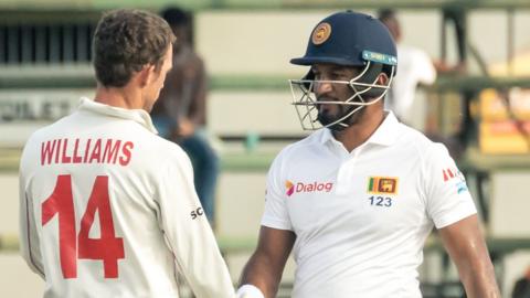 Zimbabwe captain Sean Williams and Sri Lanka skipper Dimuth Karunaratne
