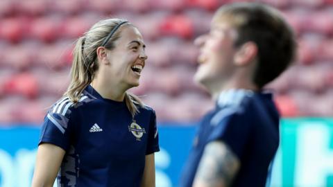 Simone Magill in Northern Ireland training