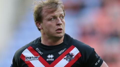 Eddie Battye in action for London Broncos