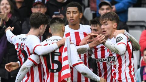 Sunderland players celebrate