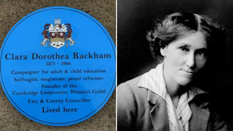 Blue plaque & Clara Rackham