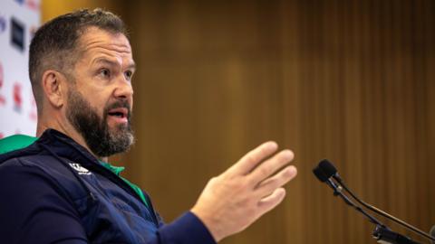 Ireland head coach Andy Farrell speaks to the media on Friday