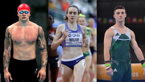 Adam Peaty, Laura Muir and Rhys McClenaghan