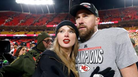 Taylor Swift and Travis Kelce