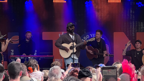 Myles Smith performs in Luton