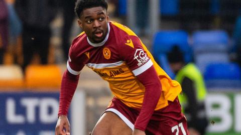 Marvin Kaleta in action for Motherwell