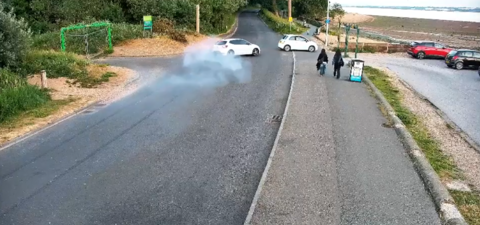 A driver was captured on CCTV driving dangerously on Weston Parade in Southampton 