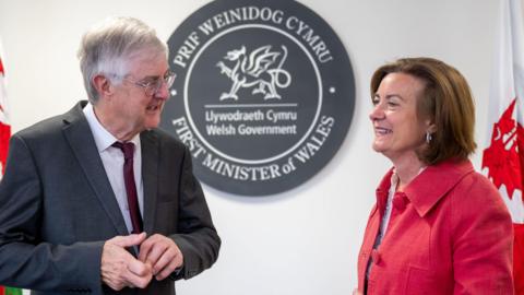 Mark Drakeford ac Eluned Morgan