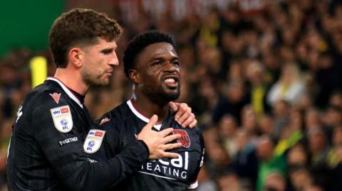 Josh Maja of West Bromwich Albion celebrates