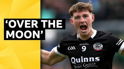 Ryan McEvoy celebrates after Kilcoo's latest Down Football title