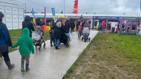 ground mat on the Maes at the Urdd Eisteddfod