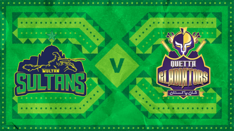 Multan Sultans v Quetta Gladiators badge graphic