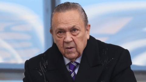 West Ham's joint-chair David Sullivan looks on from the stands prior to his team's game in London in November 2025