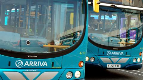 Buses in Derby Bus Station