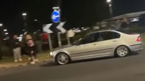 BMW seen drifting 