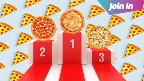 pizzas on podiums 