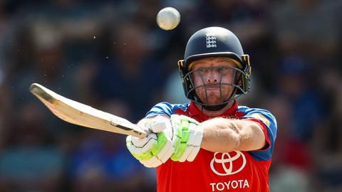 England opener Jos Buttler plays a shot