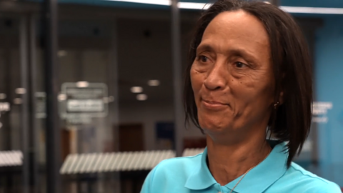 Ana Candia Evora, the mother of Cape Verde's goalkeeper Vozinha