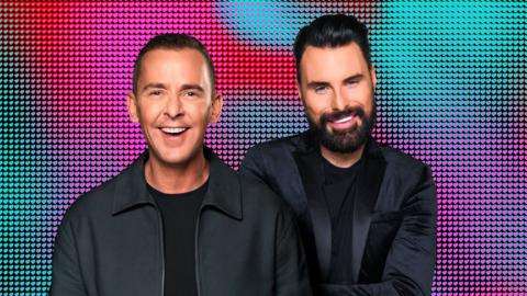Scott Mills and Rylan for Eurovision 2025.