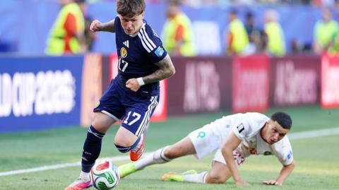 Scotland's Ben Gannon-Doak against Morocco