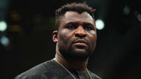 Francis Ngannou looks on during the PFL 2024 Playoffs 