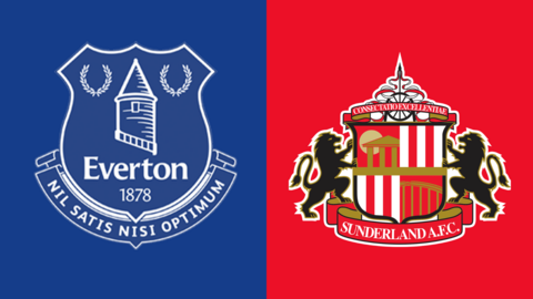 Everton and Sunderland club badges
