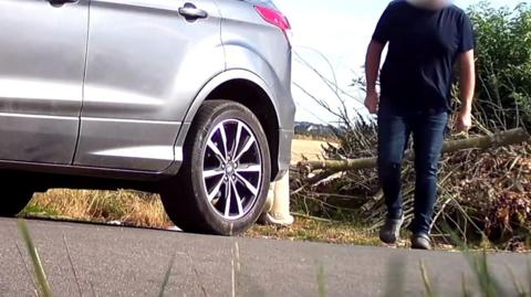 Fly-tipper on CCTV