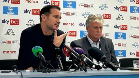 Frank Lampard and Doug King at Coventry City's Thursday evening press conference 