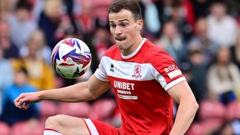 George Edmundson in action for Middlesbrough 