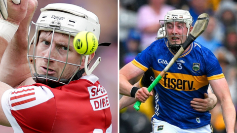 Cork's Patrick Horgan and Eoghan Connolly of Tipperary