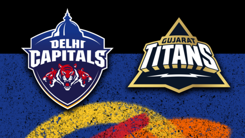 Delhi Capitals v Gujarat Titans badge graphic