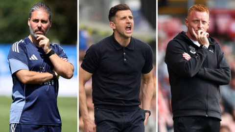 Marti Cifuentes (left), John Mousinho (centre) and Will Still (right)