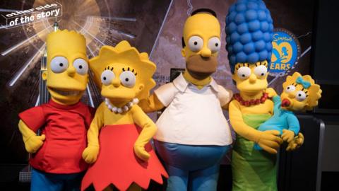 The Simpsons in costume form