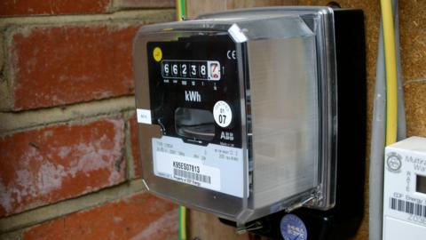 General view of an electricity meter.