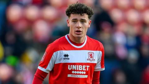 Law McCabe standing on the pitch during a game for Middlesbrough last season