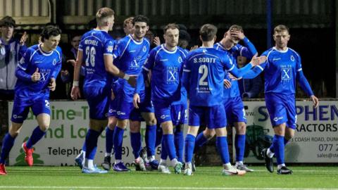 Dungannon Swifts celebrate