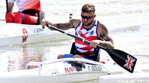 Taylor Gough competing at the European Championship