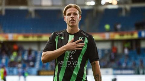 Jesper Daland in action for Cercle Brugge