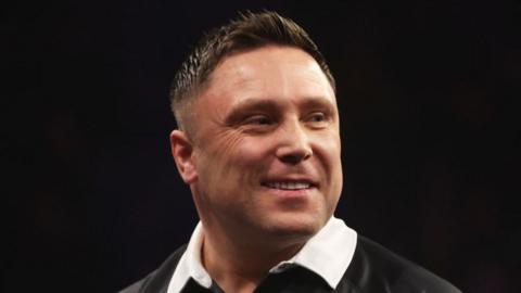 Darts player Gerwyn Price smiles