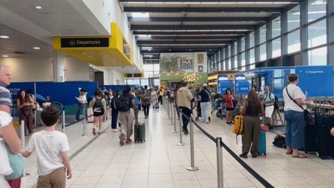 Passengers in Gatwick