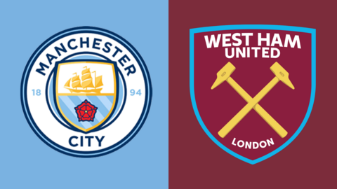 Man City and West Ham badges