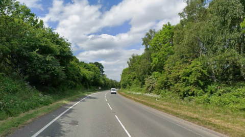 A Google street view of a highway