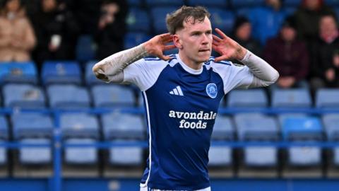 Peter Campbell celebrates scoring