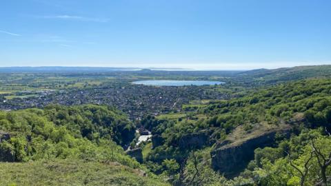 The Mendip Hills viewed from Cheddar Gorge