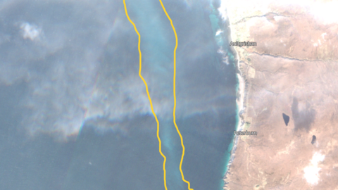 Milt visible by satellite