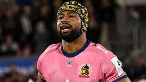 Christ Tshiunza runs out for Exeter